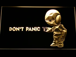 The Hitchhiker's Guide To The Galaxy Don't Panic LED Neon Sign