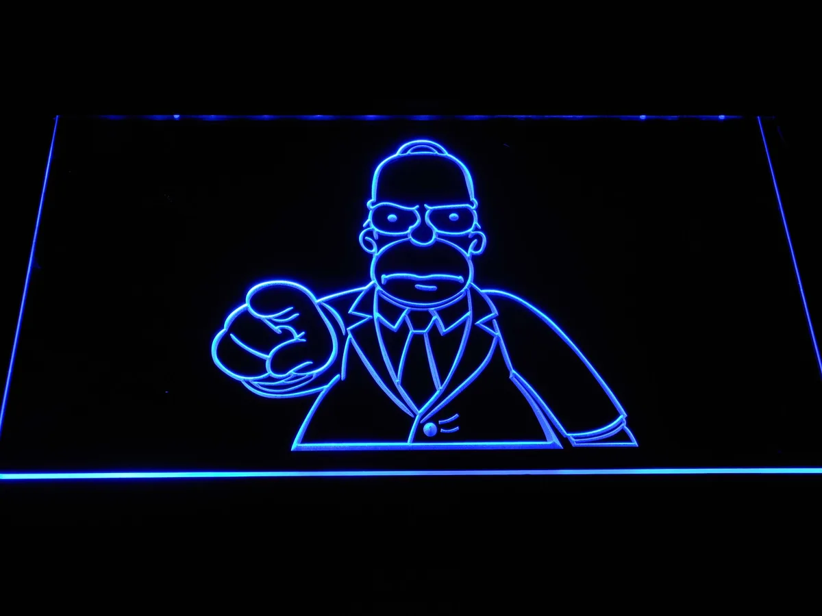 The Simpsons Homer Suit LED Neon Sign