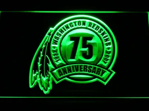 Washington Football Team 75th Anniversary Logo LED Neon Sign - Legacy Edition