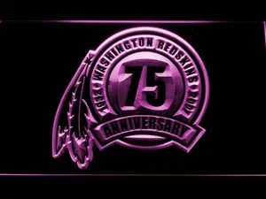 Washington Football Team 75th Anniversary Logo LED Neon Sign - Legacy Edition
