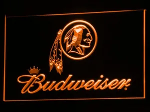 Washington Football Team Budweiser LED Neon Sign
