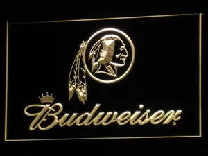 Washington Football Team Budweiser LED Neon Sign
