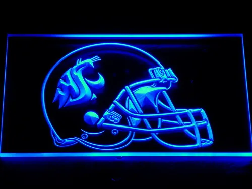 Washington State Cougars Helmet LED Neon Sign