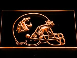 Washington State Cougars Helmet LED Neon Sign