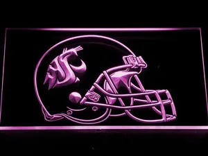 Washington State Cougars Helmet LED Neon Sign