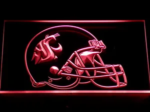 Washington State Cougars Helmet LED Neon Sign
