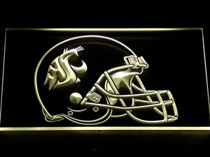 Washington State Cougars Helmet LED Neon Sign