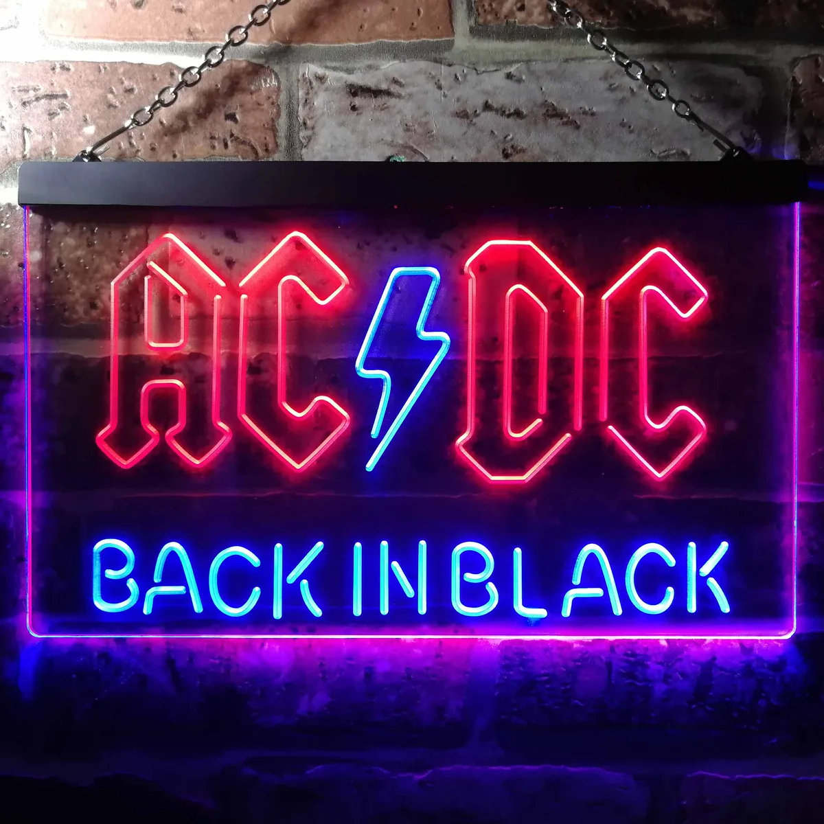 AC/DC Back In Black Neon-Like LED Sign