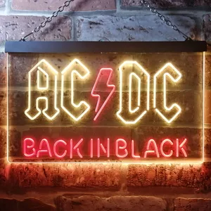 AC/DC Back In Black Neon-Like LED Sign