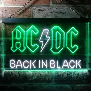 AC/DC Back In Black Neon-Like LED Sign