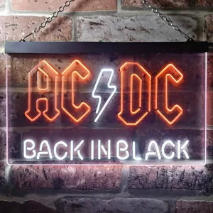 AC/DC Back In Black Neon-Like LED Sign