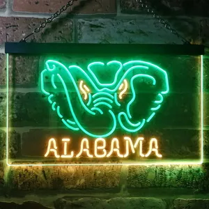 Alabama Crimson Tide Logo 1 Neon-Like LED Sign