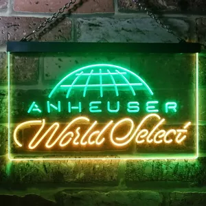 Anheuser World Select Globe Neon-Like LED Sign