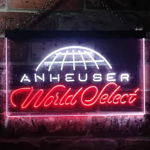 Anheuser World Select Globe Neon-Like LED Sign