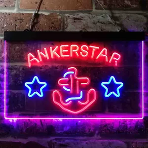Ankerstar Anchor Cowboys Stars Neon-Like LED Sign