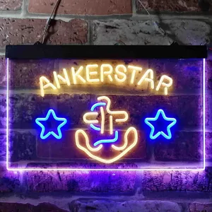 Ankerstar Anchor Cowboys Stars Neon-Like LED Sign