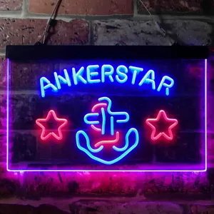 Ankerstar Anchor Cowboys Stars Neon-Like LED Sign