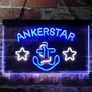 Ankerstar Anchor Cowboys Stars Neon-Like LED Sign