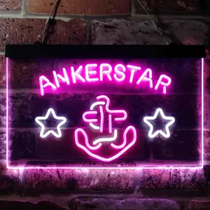 Ankerstar Anchor Cowboys Stars Neon-Like LED Sign
