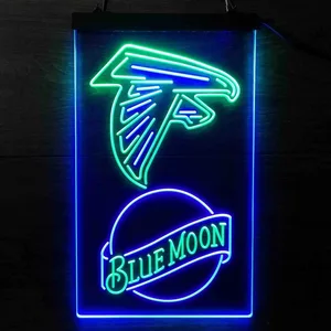 Atlanta Falcons Blue Moon Neon-Like LED Sign