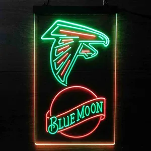 Atlanta Falcons Blue Moon Neon-Like LED Sign