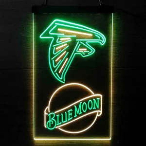 Atlanta Falcons Blue Moon Neon-Like LED Sign