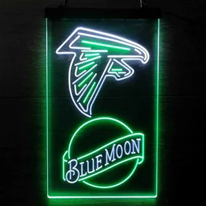 Atlanta Falcons Blue Moon Neon-Like LED Sign