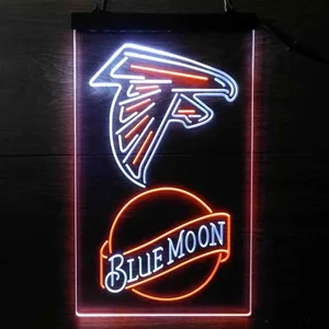 Atlanta Falcons Blue Moon Neon-Like LED Sign