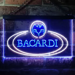 Bacardi Banner Logo Neon-Like LED Sign