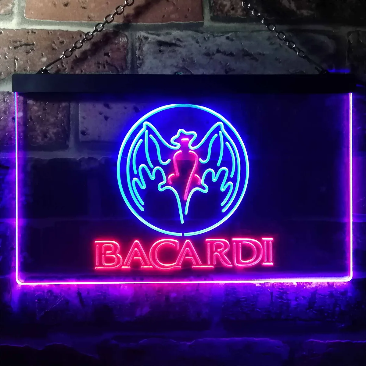 Bacardi Bat Banner Neon-Like LED Sign