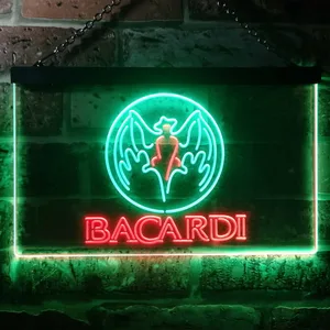 Bacardi  Bat Banner Neon-Like LED Sign