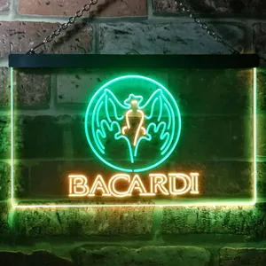 Bacardi  Bat Banner Neon-Like LED Sign