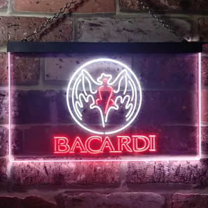 Bacardi  Bat Banner Neon-Like LED Sign
