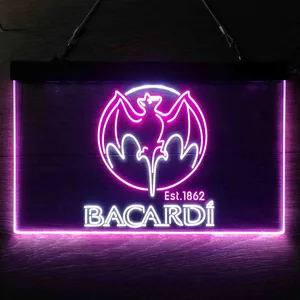 Bacardi Bat Est. 1862 Neon-Like LED Sign
