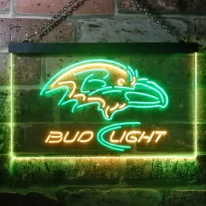 Baltimore Ravens Bud Light Neon-Like LED Sign