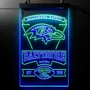 Baltimore Ravens EST 1996 Neon-Like LED Sign
