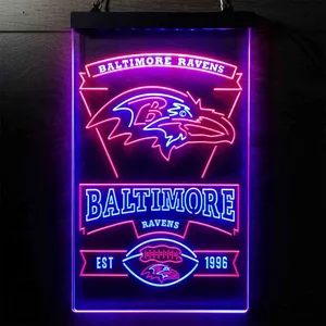 Baltimore Ravens EST 1996 Neon-Like LED Sign