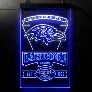 Baltimore Ravens EST 1996 Neon-Like LED Sign