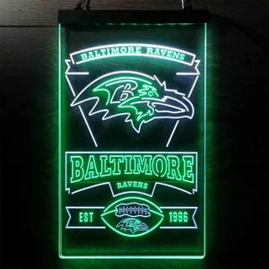 Baltimore Ravens EST 1996 Neon-Like LED Sign