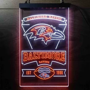 Baltimore Ravens EST 1996 Neon-Like LED Sign