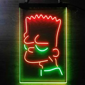 Bart Simpson Head Neon-Like LED Sign