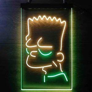 Bart Simpson Head Neon-Like LED Sign