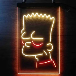 Bart Simpson Head Neon-Like LED Sign
