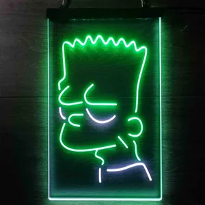 Bart Simpson Head Neon-Like LED Sign
