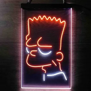Bart Simpson Head Neon-Like LED Sign