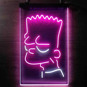 Bart Simpson Head Neon-Like LED Sign