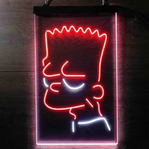 Bart Simpson Head Neon-Like LED Sign