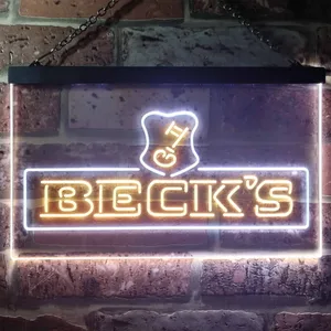 Beck's Key Logo Neon-Like LED Sign