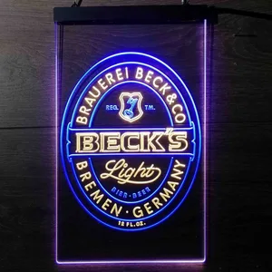 Becks Light Logo Neon-Like LED Sign
