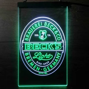Becks Light Logo Neon-Like LED Sign